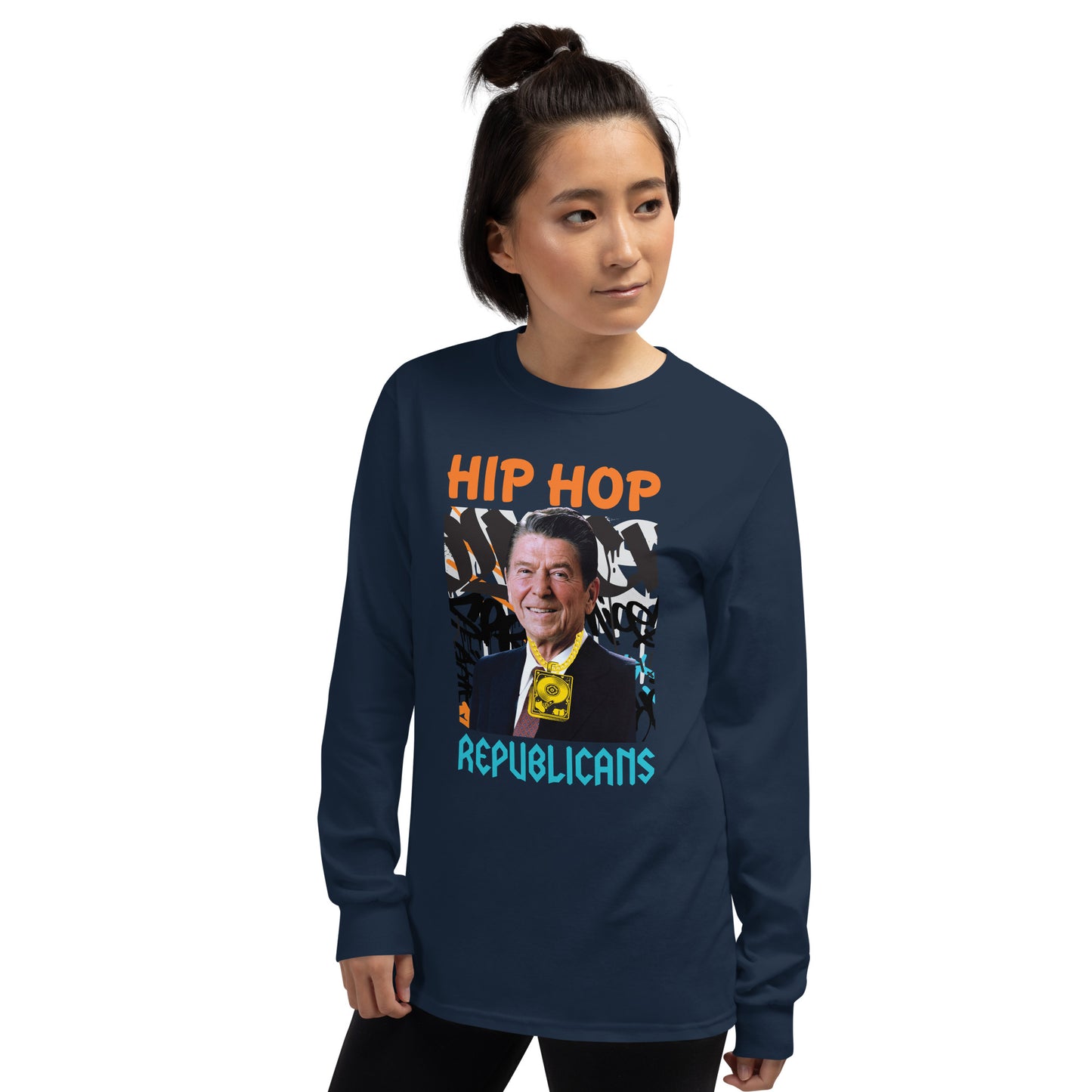 Ronald Reagan Hip-Hop Republicans Long Sleeve Shirt