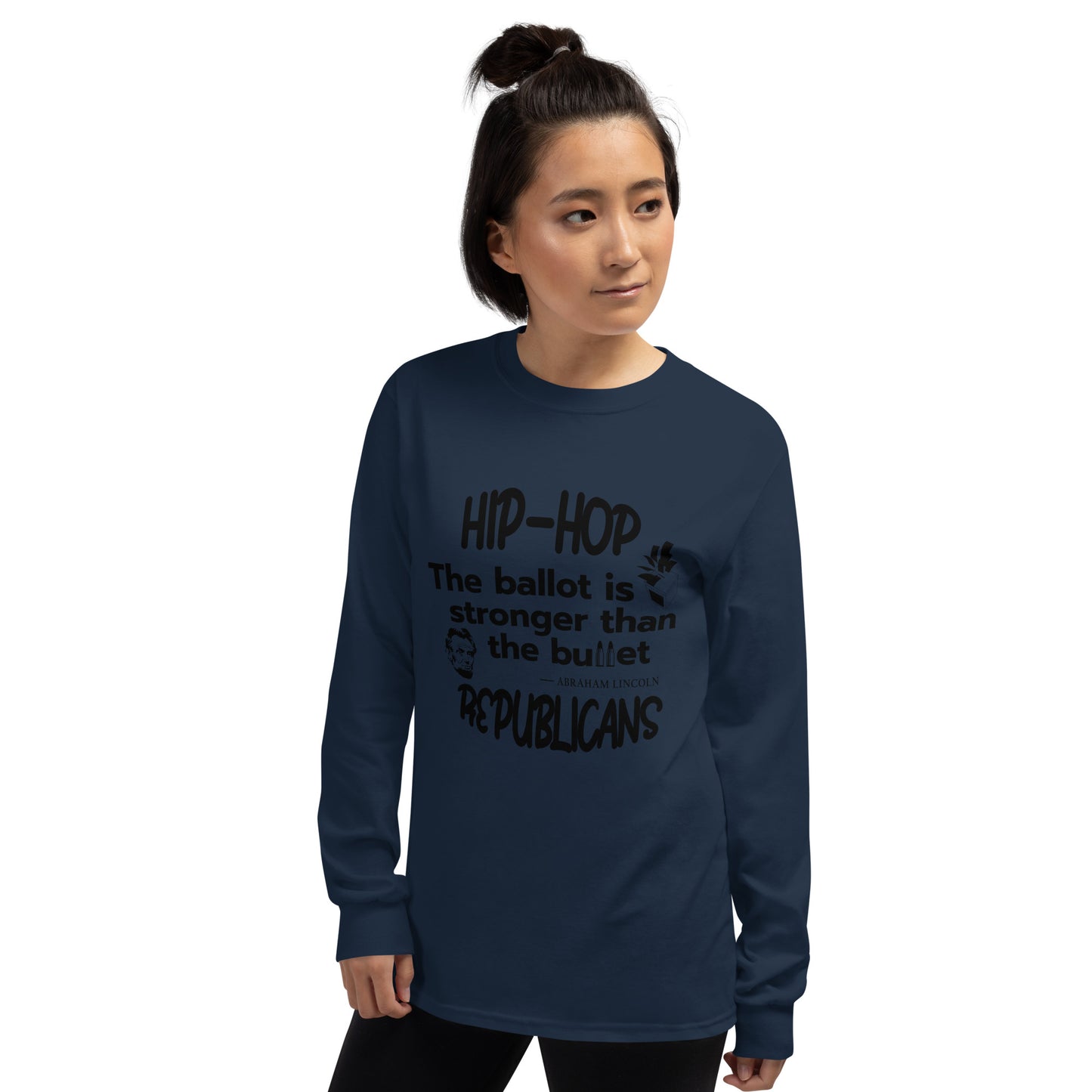 Abraham Lincoln Hip-Hop Republicans Long Sleeve Shirt