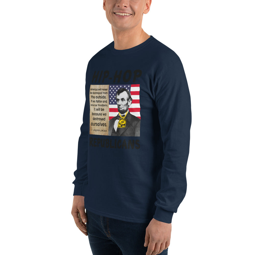 Abraham Lincoln Hip-Hop Republicans Long Sleeve Shirt
