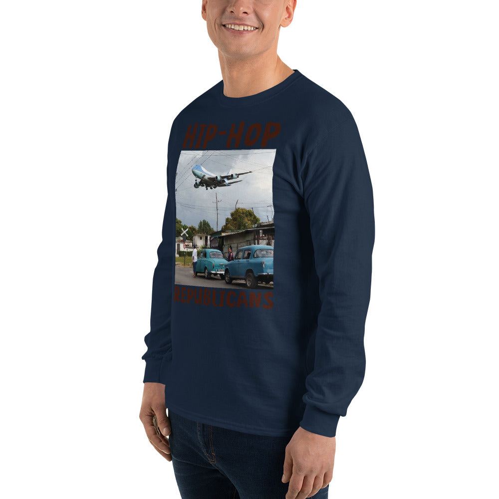 Hip-Hop Republicans Road-Scene Airplane Long Sleeve Shirt