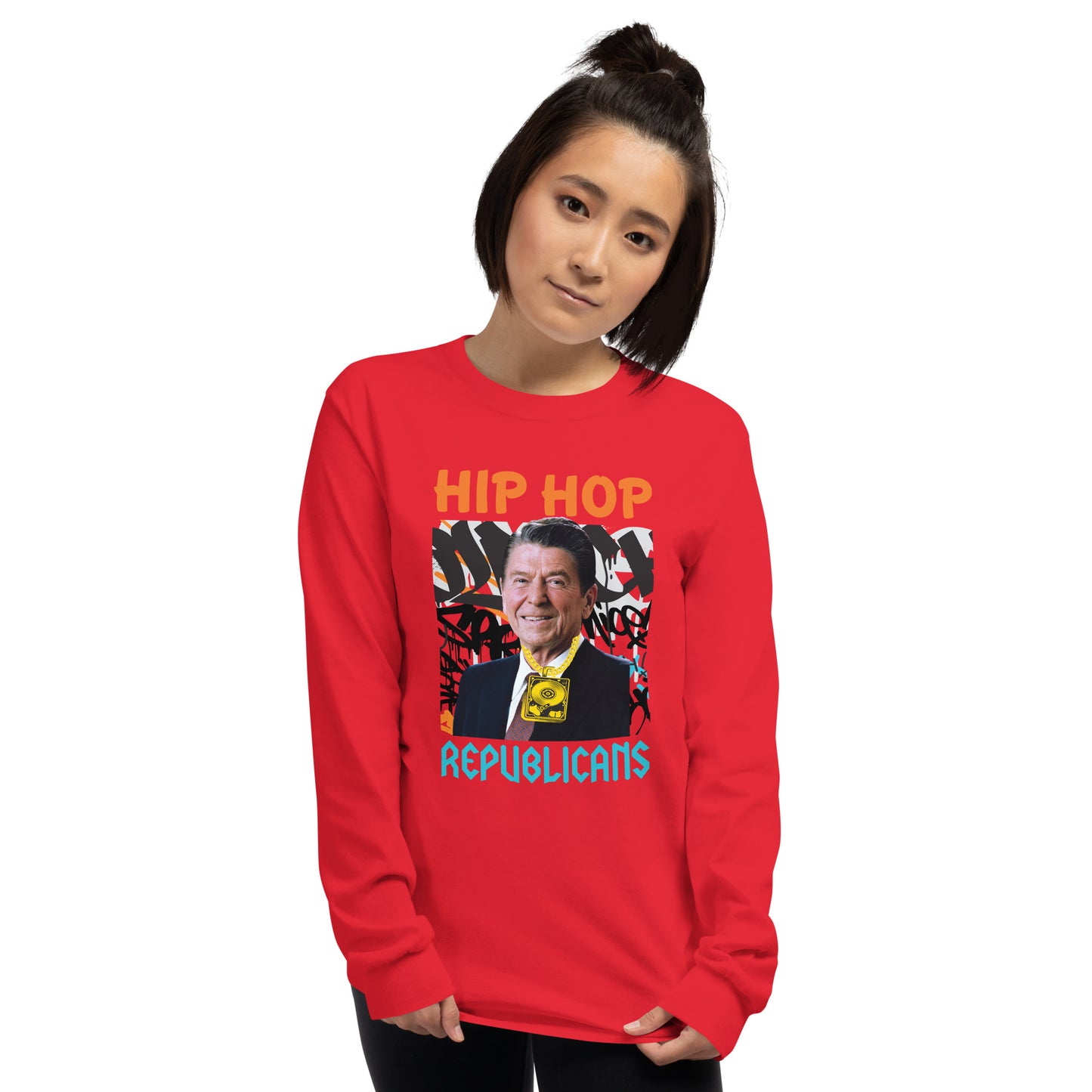 Ronald Reagan Hip-Hop Republicans Long Sleeve Shirt