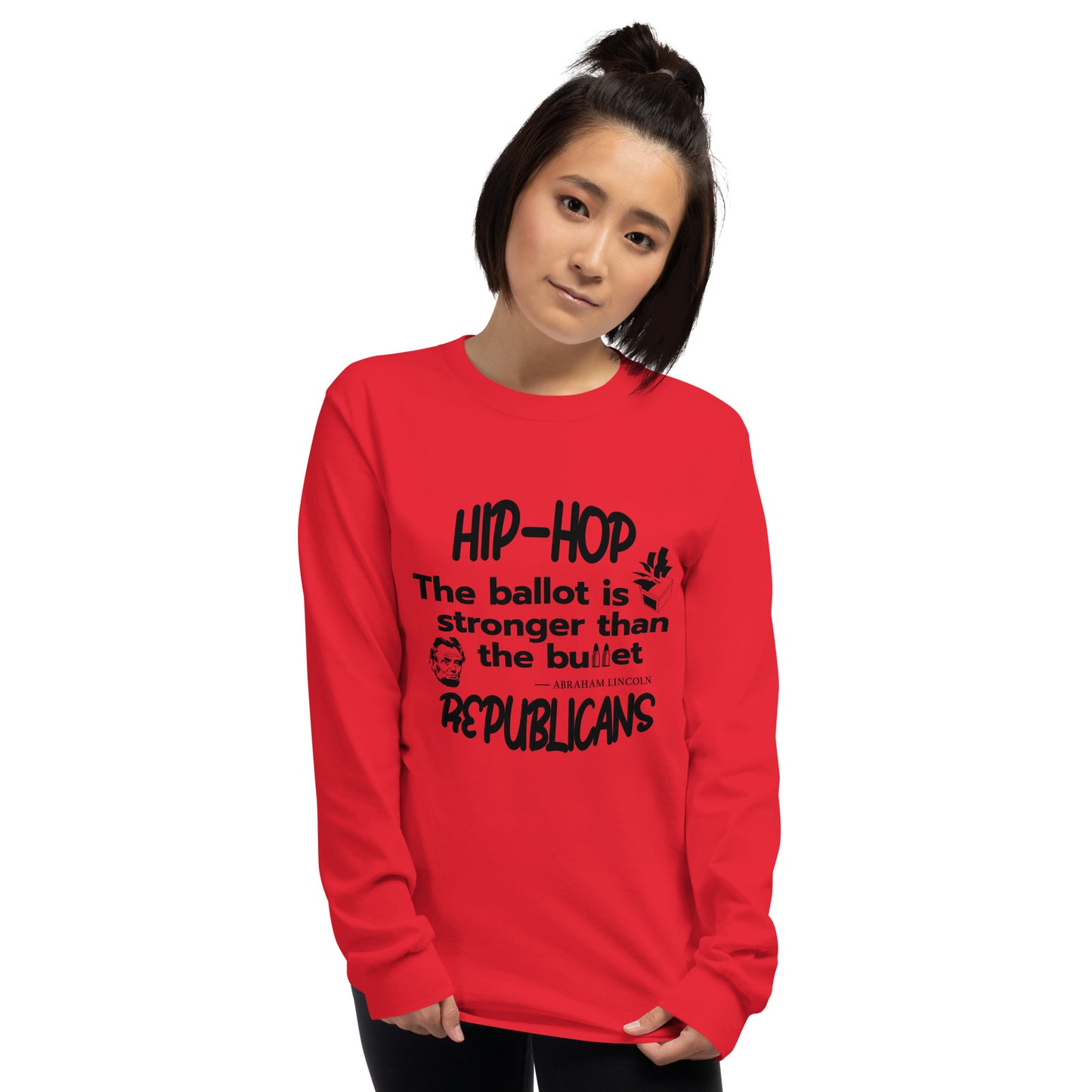 Abraham Lincoln Hip-Hop Republicans Long Sleeve Shirt