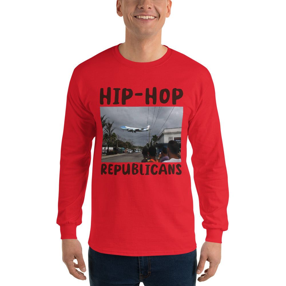 Hip-Hop Republicans Road-Scene Airplane Long Sleeve Shirt