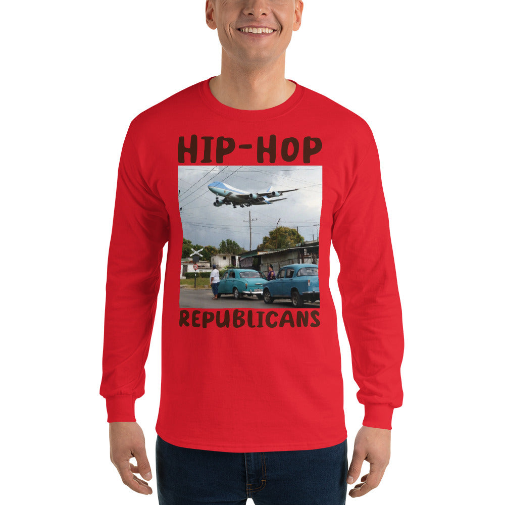 Hip-Hop Republicans Road-Scene Airplane Long Sleeve Shirt