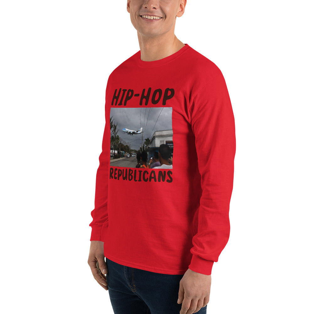 Hip-Hop Republicans Road-Scene Airplane Long Sleeve Shirt