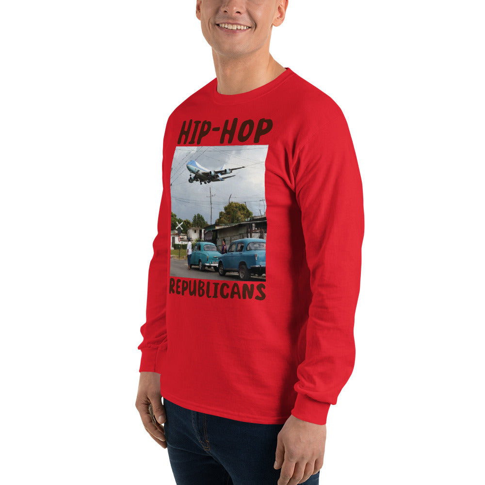 Hip-Hop Republicans Road-Scene Airplane Long Sleeve Shirt