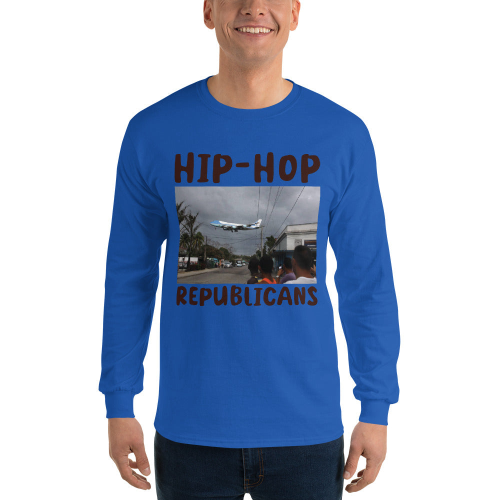 Hip-Hop Republicans Road-Scene Airplane Long Sleeve Shirt