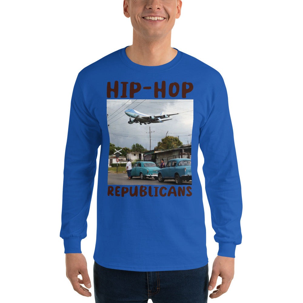 Hip-Hop Republicans Road-Scene Airplane Long Sleeve Shirt
