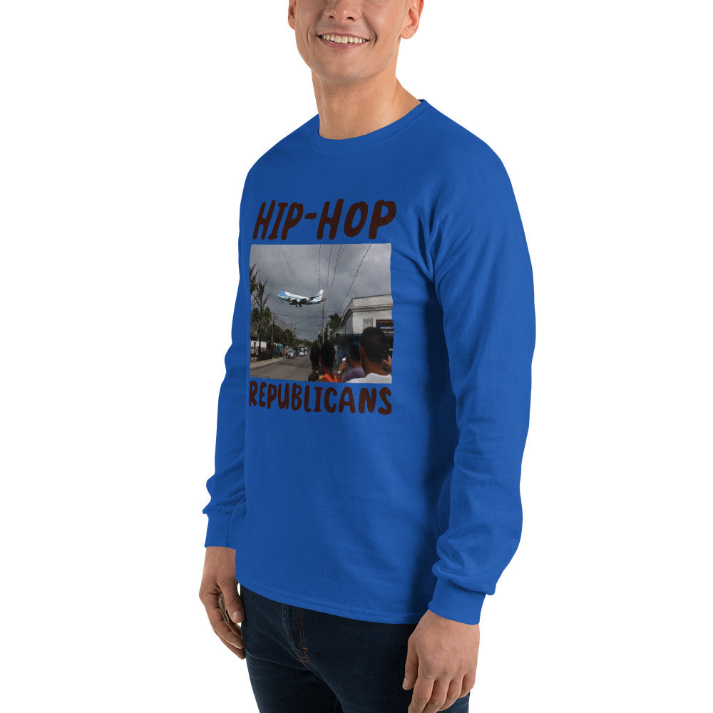 Hip-Hop Republicans Road-Scene Airplane Long Sleeve Shirt
