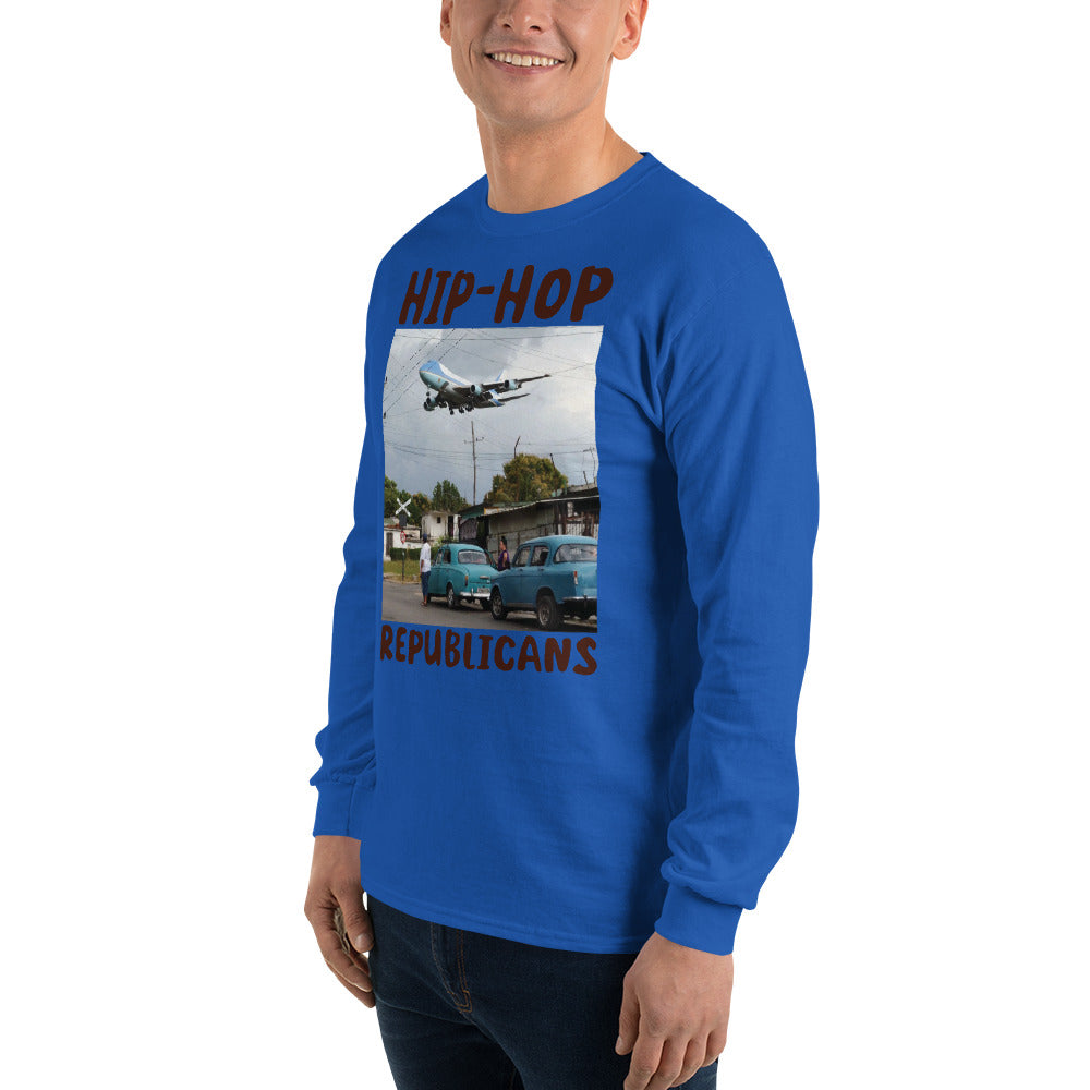 Hip-Hop Republicans Road-Scene Airplane Long Sleeve Shirt
