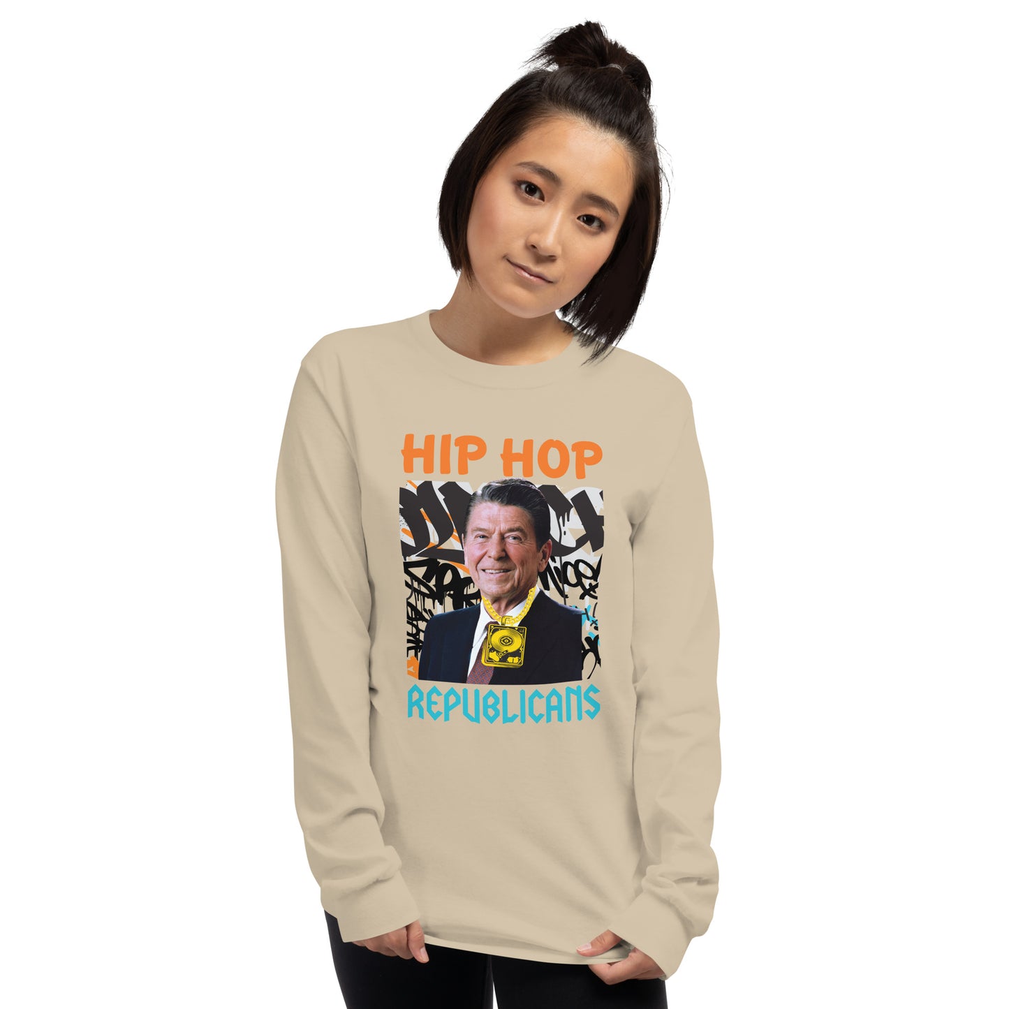Ronald Reagan Hip-Hop Republicans Long Sleeve Shirt