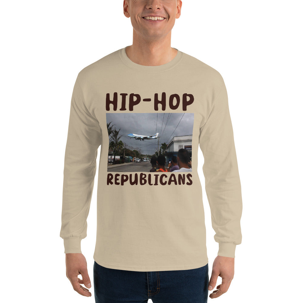 Hip-Hop Republicans Road-Scene Airplane Long Sleeve Shirt