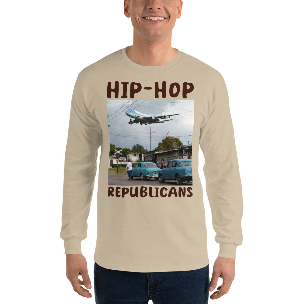Hip-Hop Republicans Road-Scene Airplane Long Sleeve Shirt
