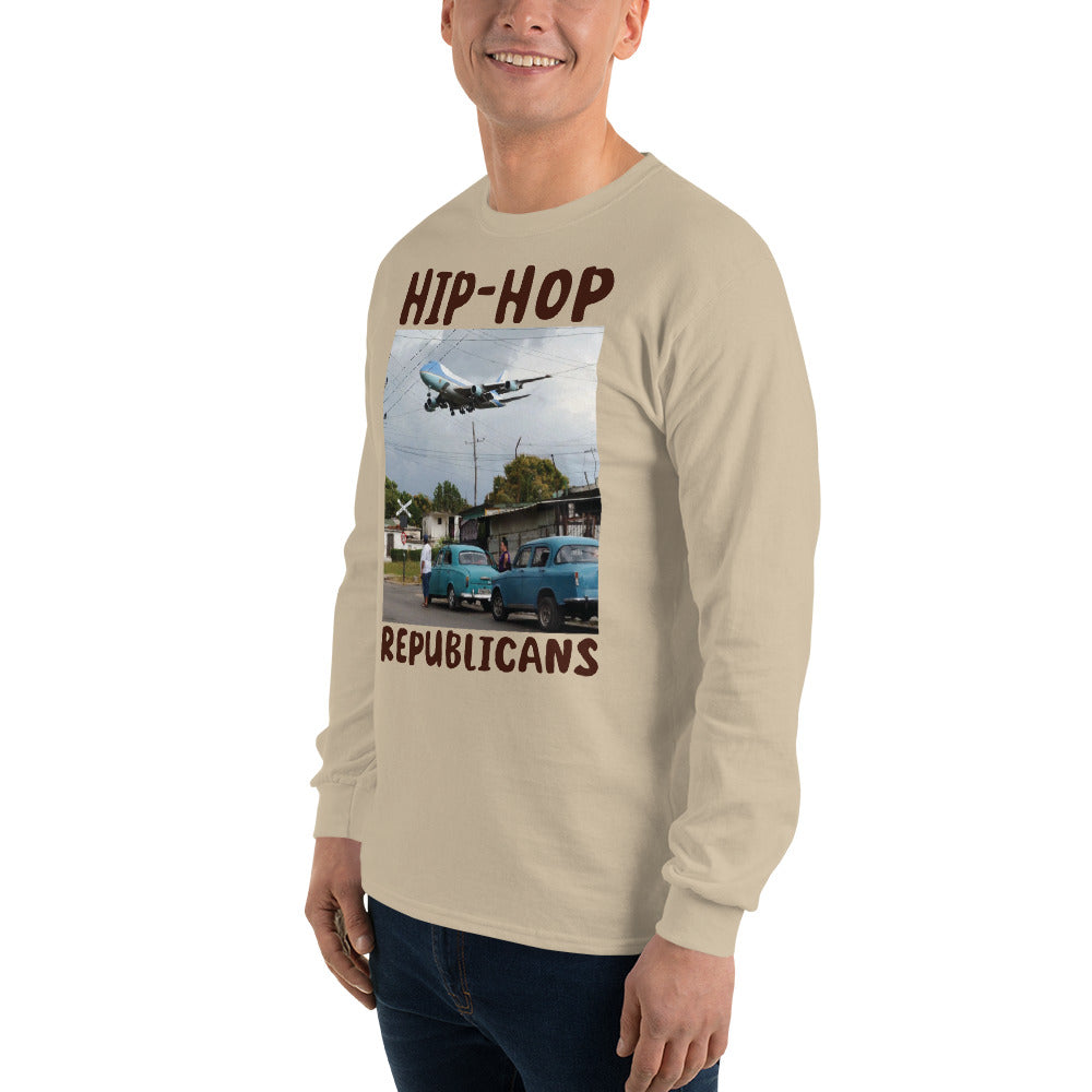 Hip-Hop Republicans Road-Scene Airplane Long Sleeve Shirt