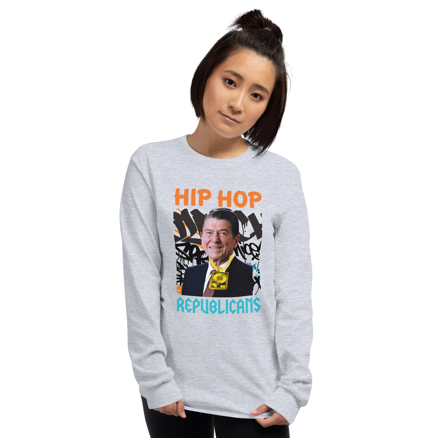 Ronald Reagan Hip-Hop Republicans Long Sleeve Shirt