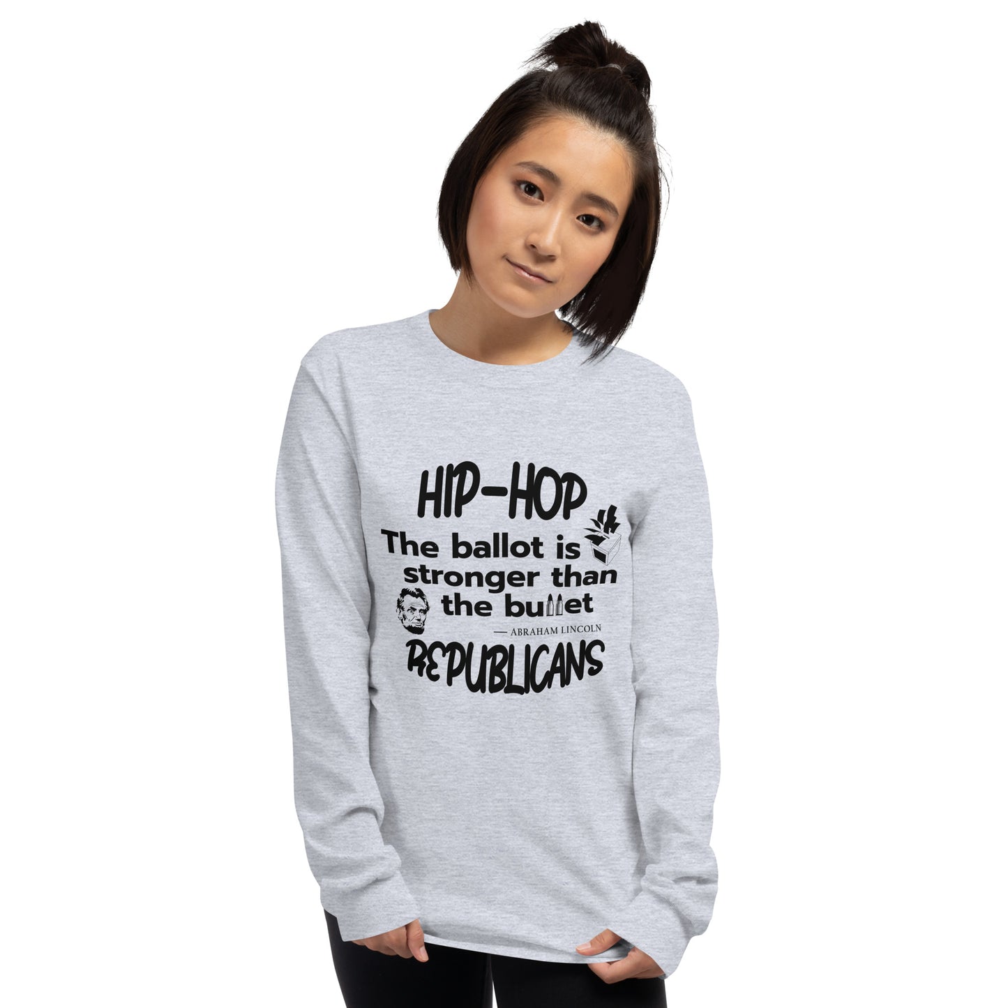 Abraham Lincoln Hip-Hop Republicans Long Sleeve Shirt