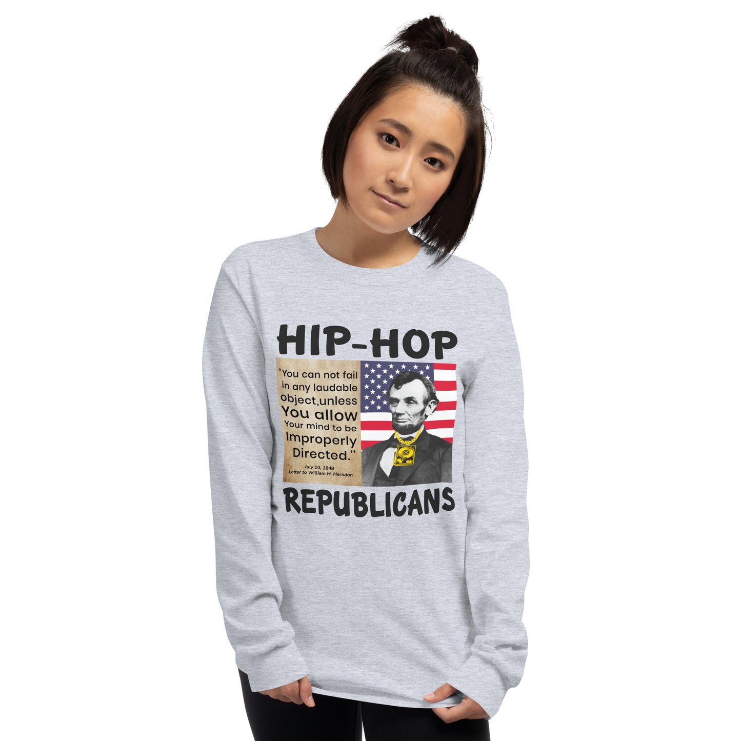 Abraham Lincoln Hip-Hop Republicans Long Sleeve Shirt