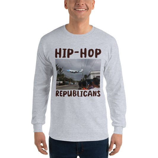 Hip-Hop Republicans Road-Scene Airplane Long Sleeve Shirt