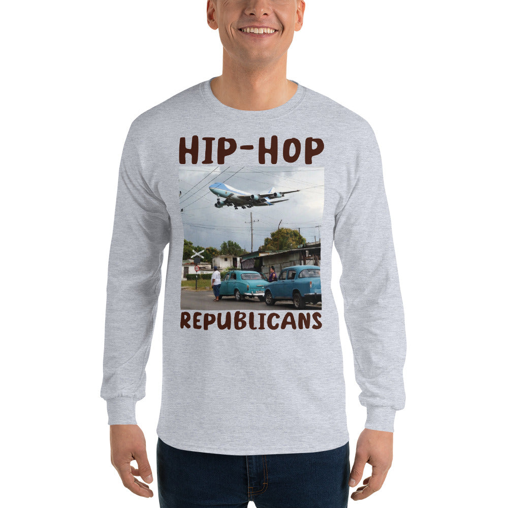 Hip-Hop Republicans Road-Scene Airplane Long Sleeve Shirt