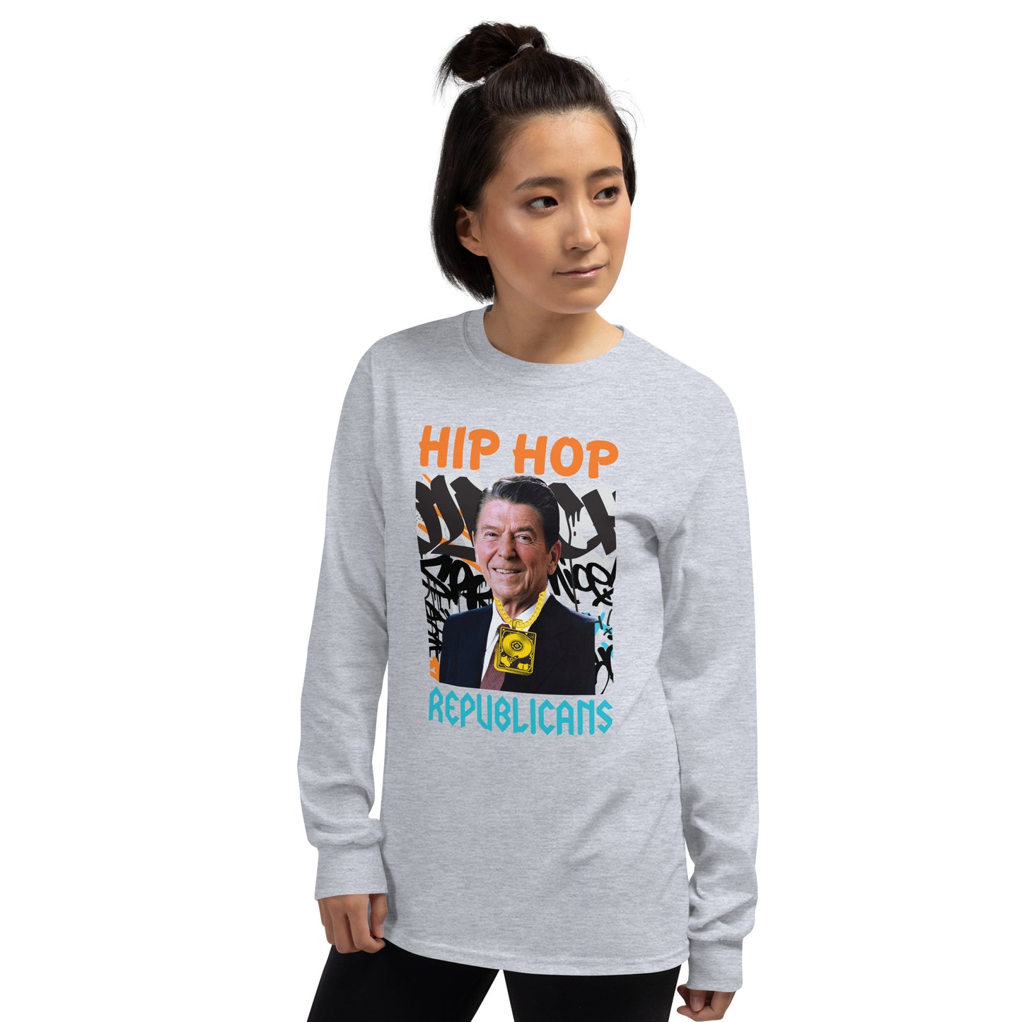 Ronald Reagan Hip-Hop Republicans Long Sleeve Shirt