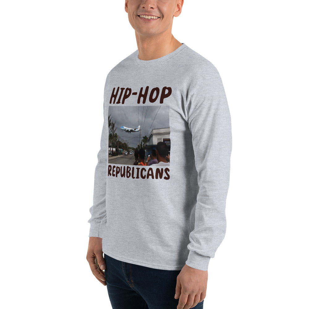 Hip-Hop Republicans Road-Scene Airplane Long Sleeve Shirt