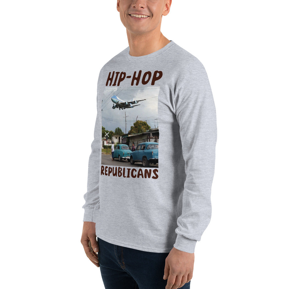 Hip-Hop Republicans Road-Scene Airplane Long Sleeve Shirt