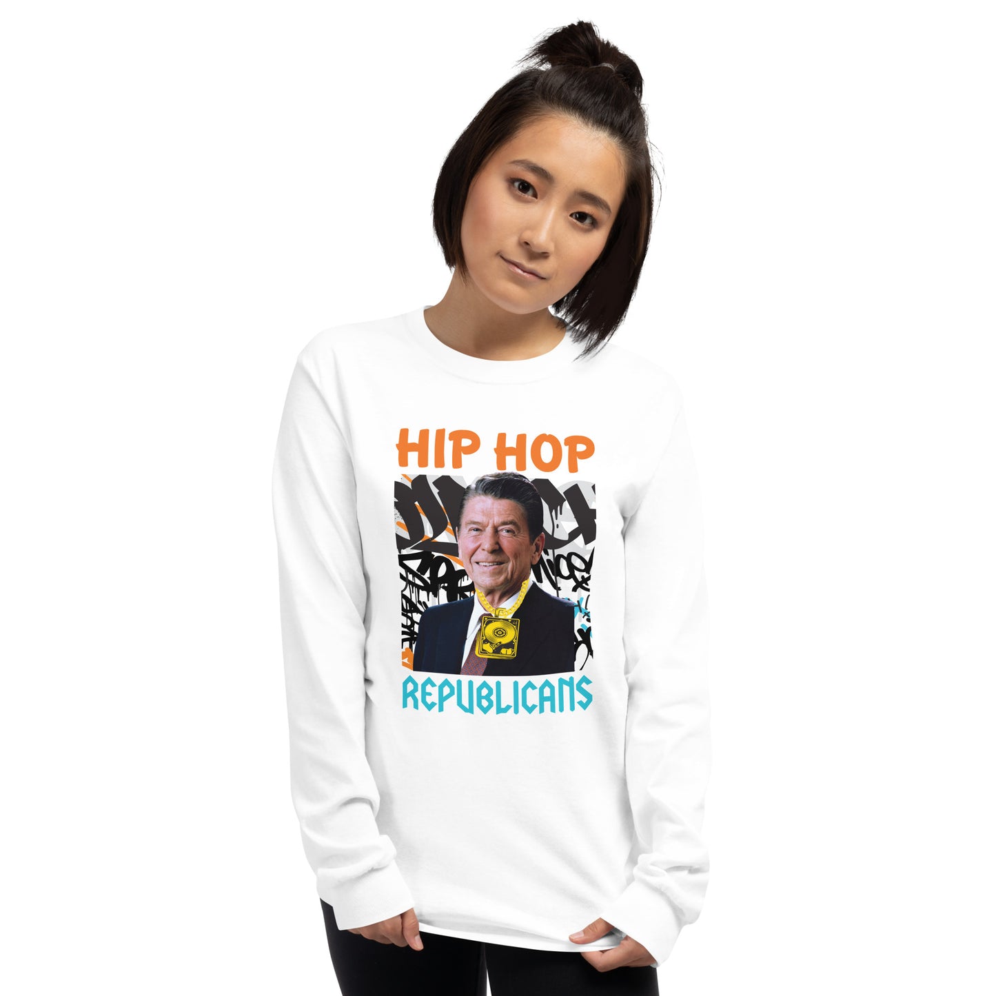 Ronald Reagan Hip-Hop Republicans Long Sleeve Shirt