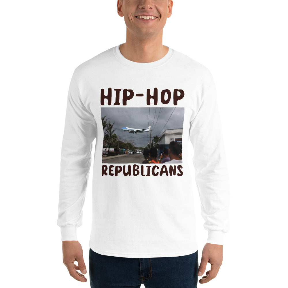 Hip-Hop Republicans Road-Scene Airplane Long Sleeve Shirt