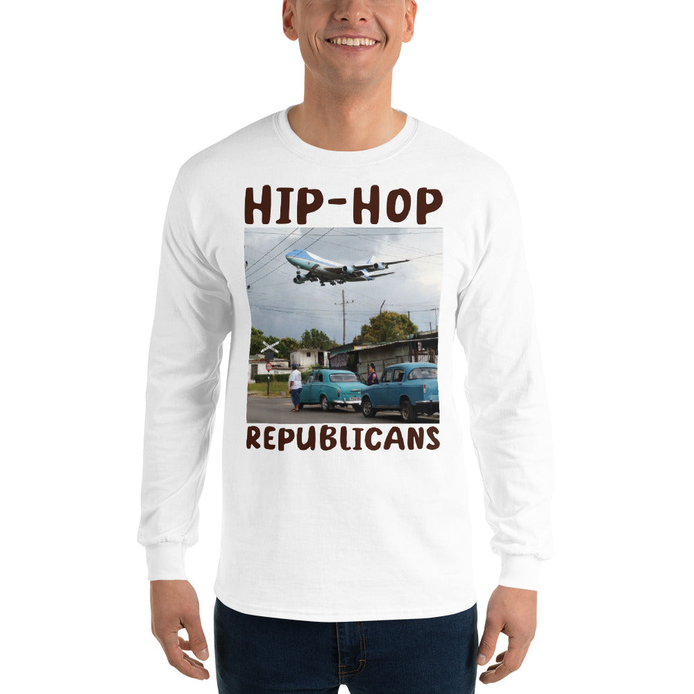 Hip-Hop Republicans Road-Scene Airplane Long Sleeve Shirt