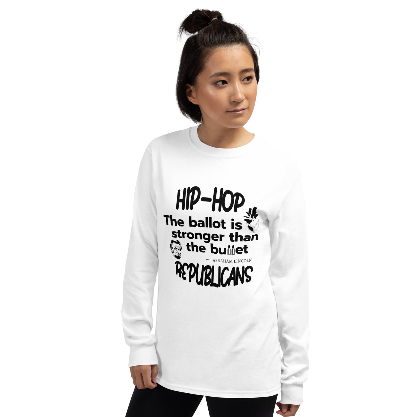Abraham Lincoln Hip-Hop Republicans Long Sleeve Shirt