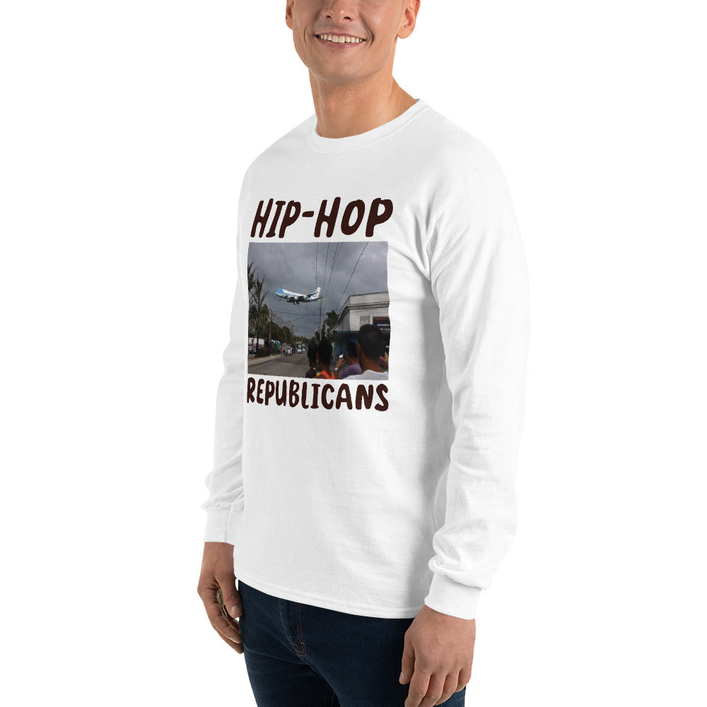 Hip-Hop Republicans Road-Scene Airplane Long Sleeve Shirt