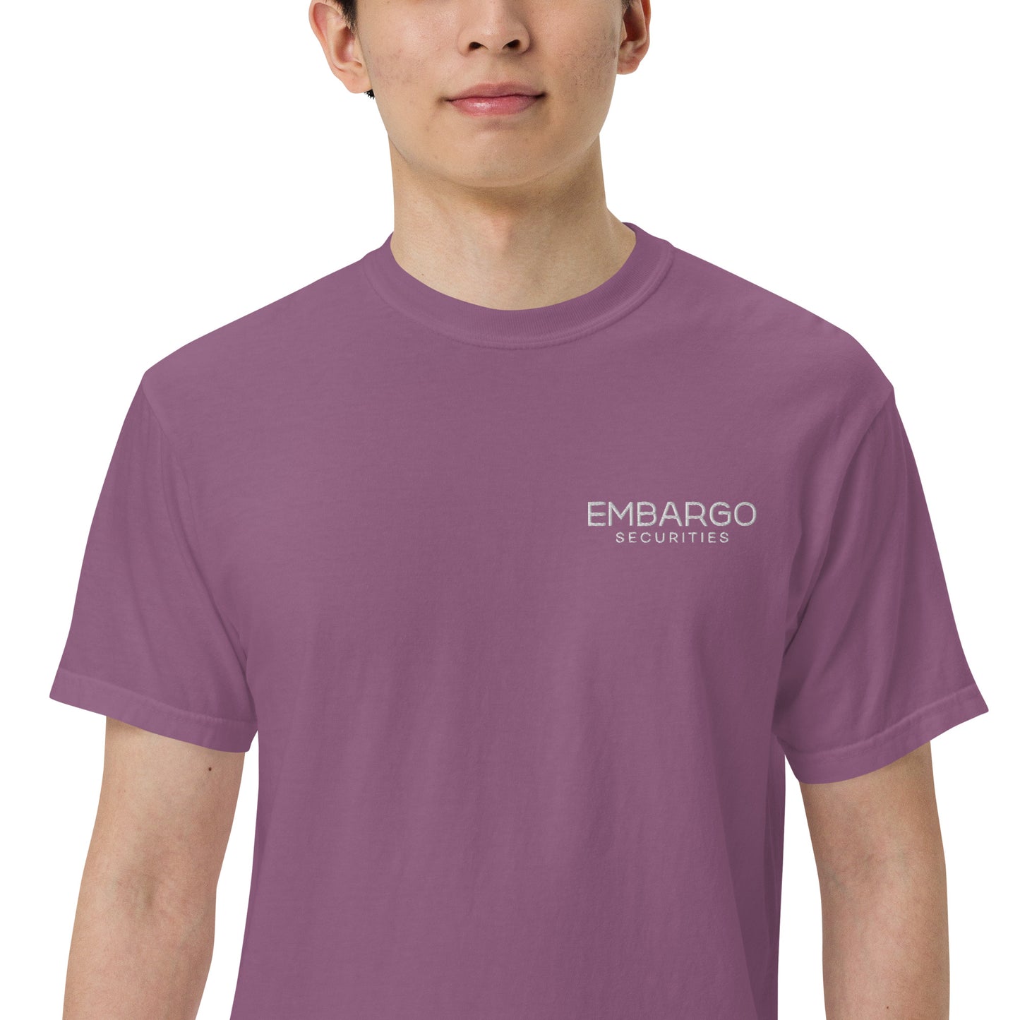 Embroidery Embargo Securities T Shirt