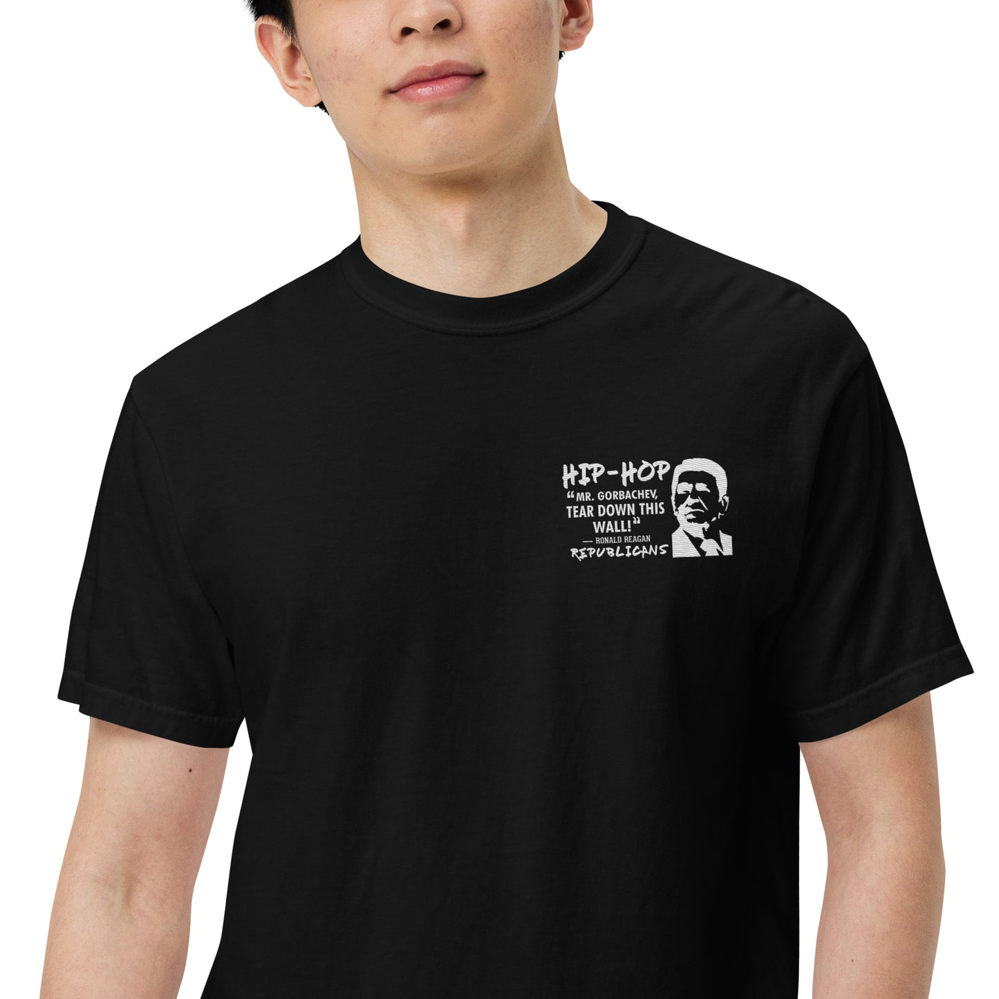 Embroidery Ronald Reagan T-Shirt Design