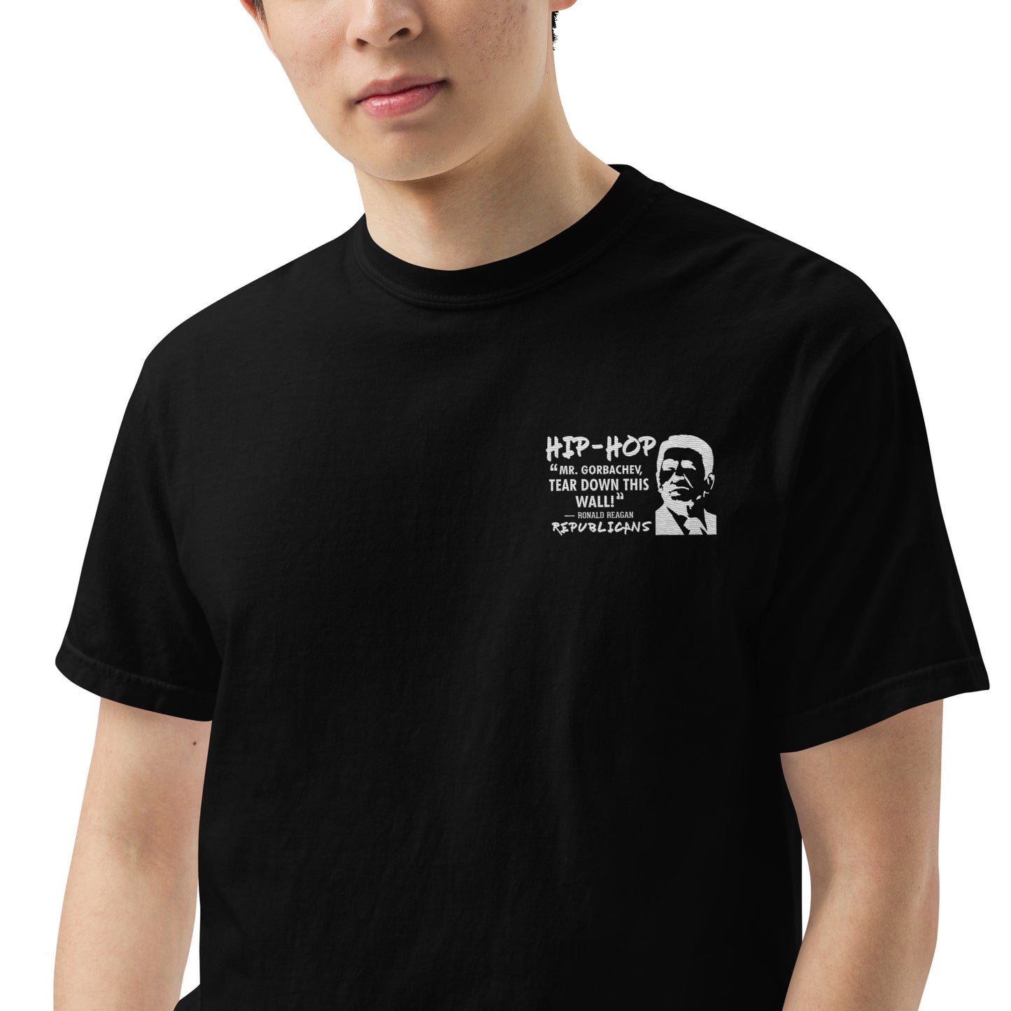 Embroidery Ronald Reagan T-Shirt Design