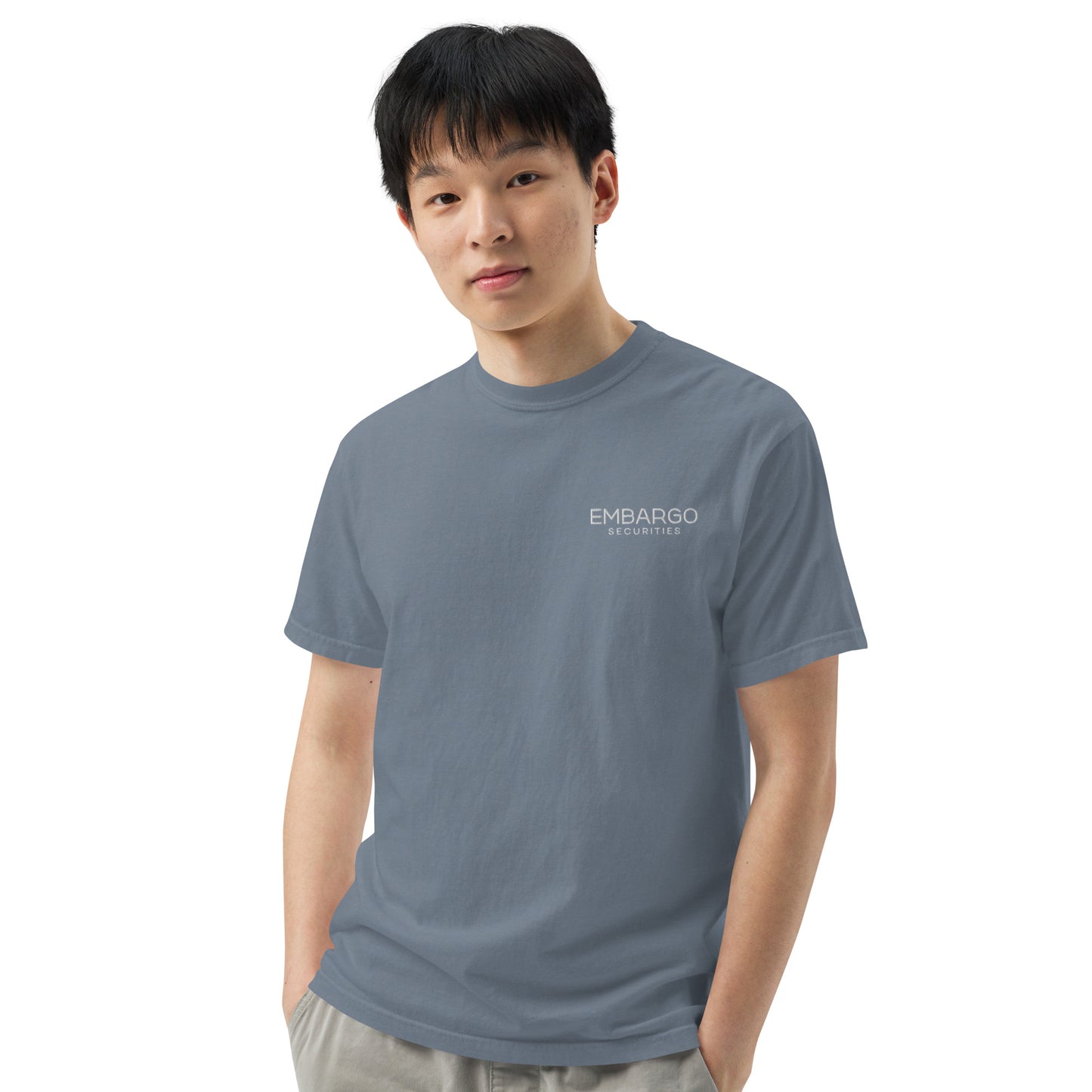 Embroidery Embargo Securities T Shirt