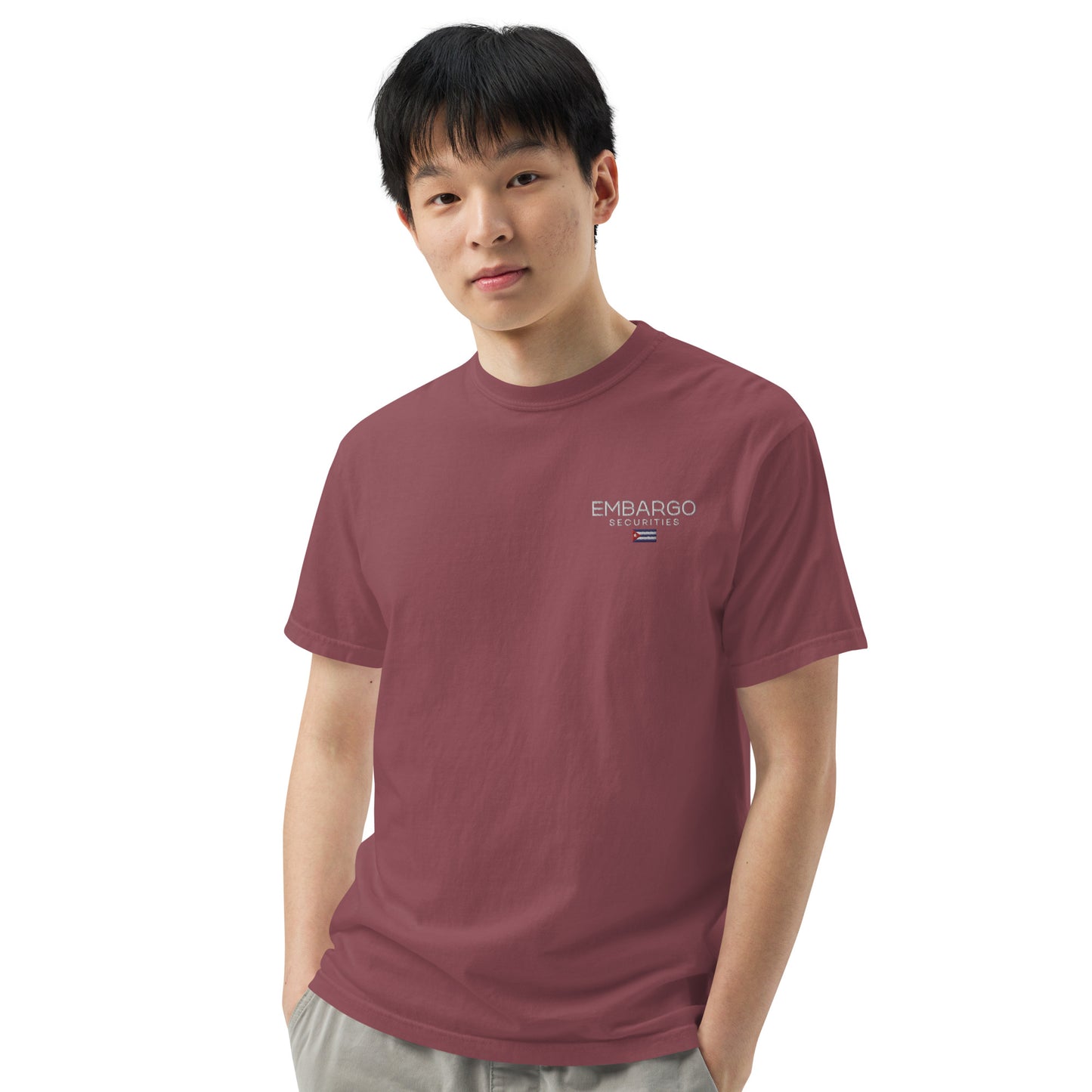 Embroidery Embargo Securities Cuba Flag T shirt