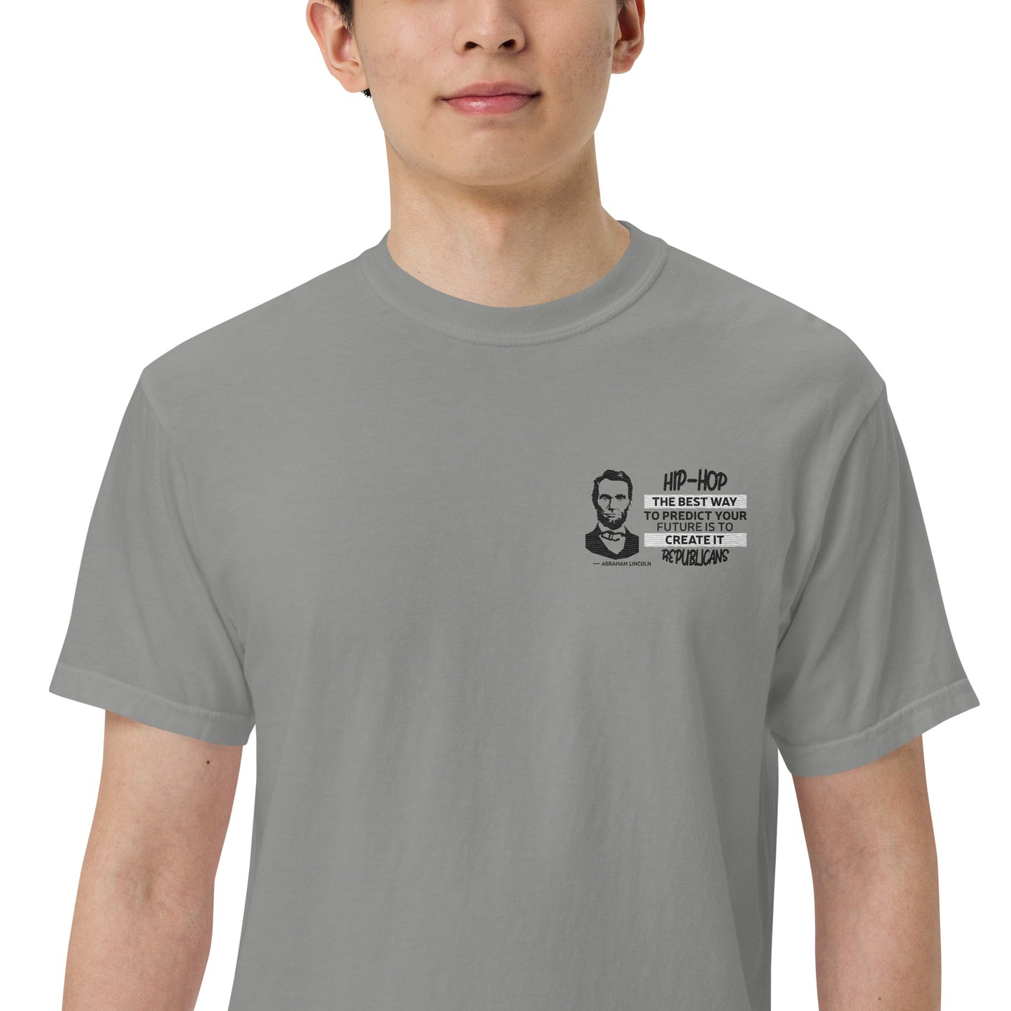 Embroidery Abraham Lincoln T-Shirt Design