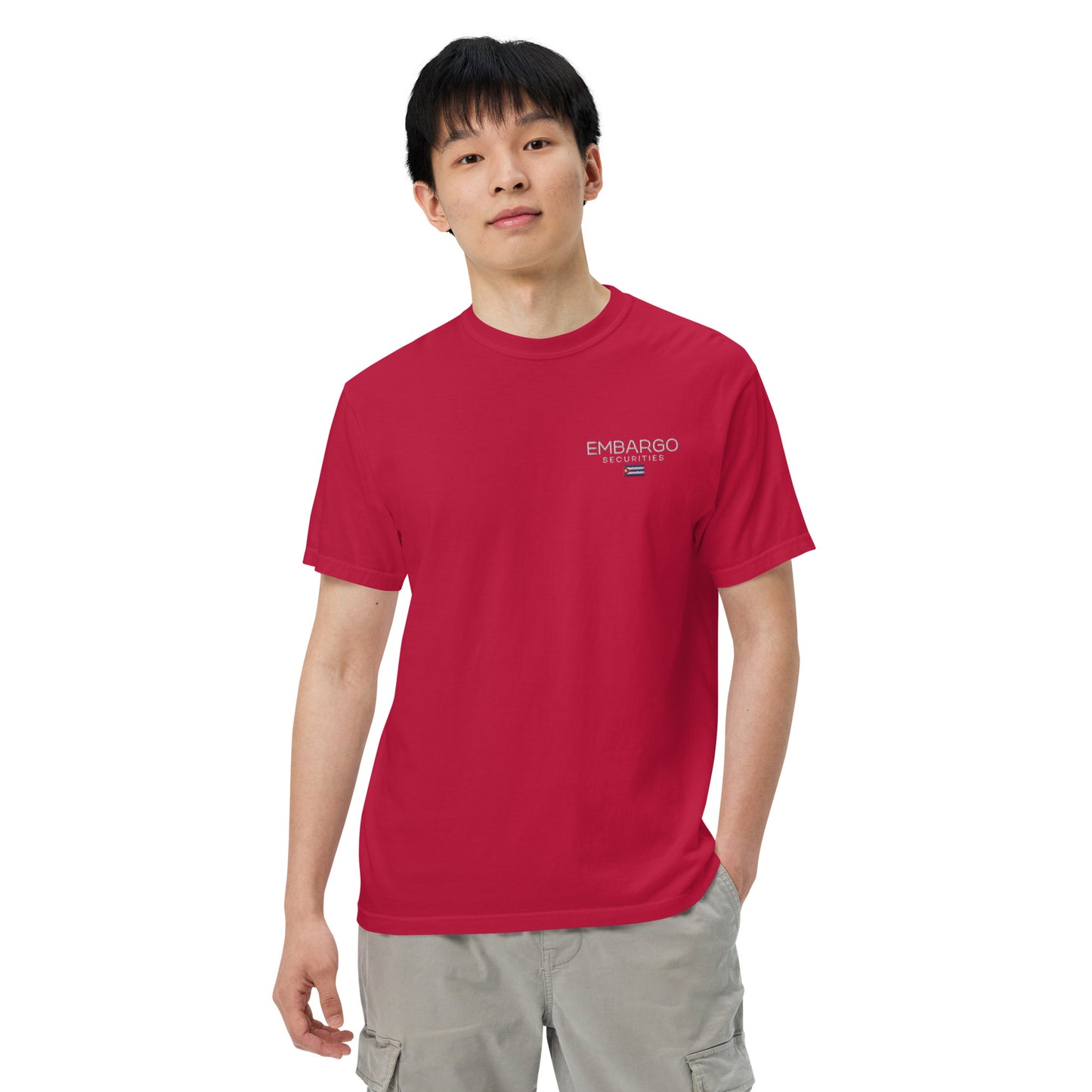 Embroidery Embargo Securities Cuba Flag T shirt