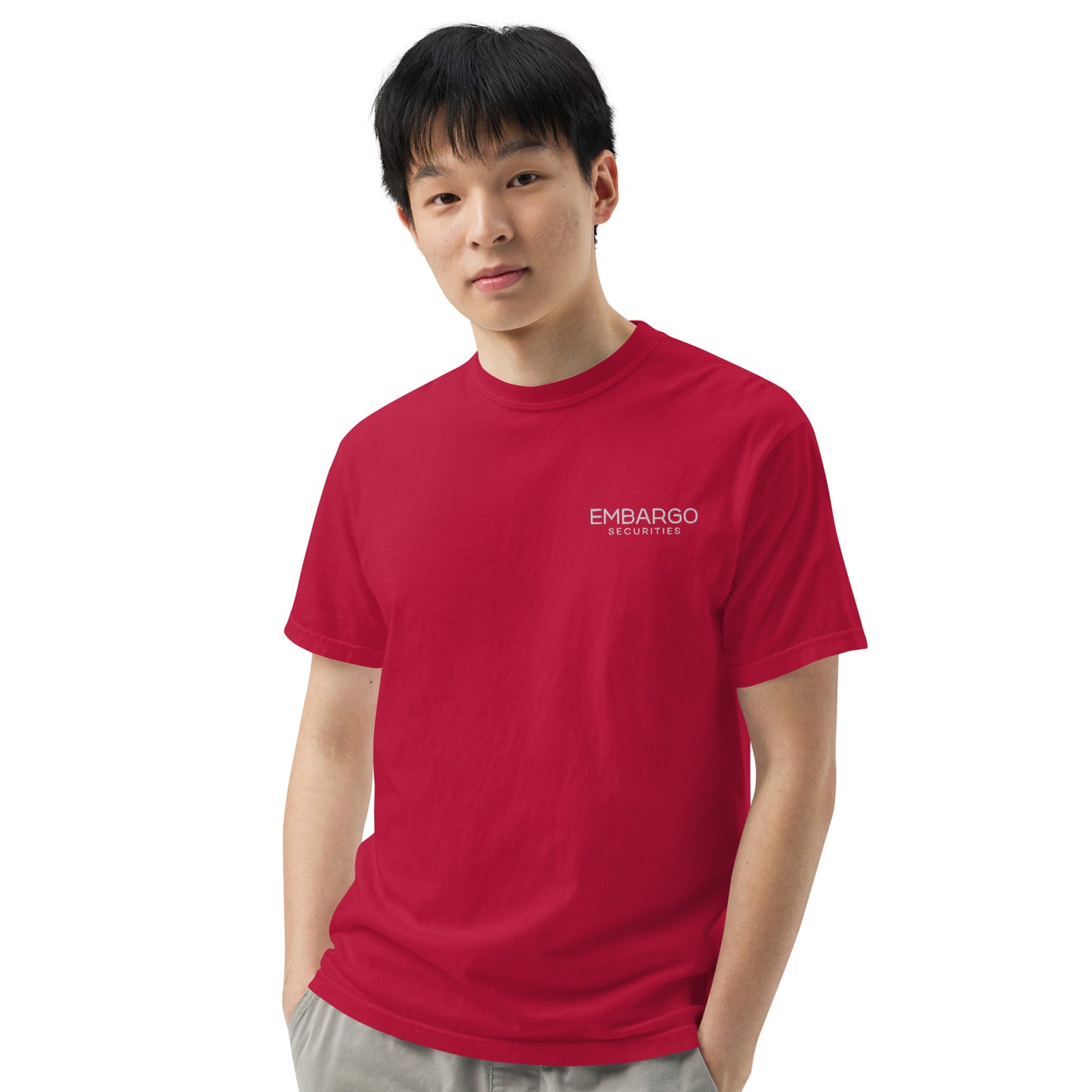 Embroidery Embargo Securities T Shirt