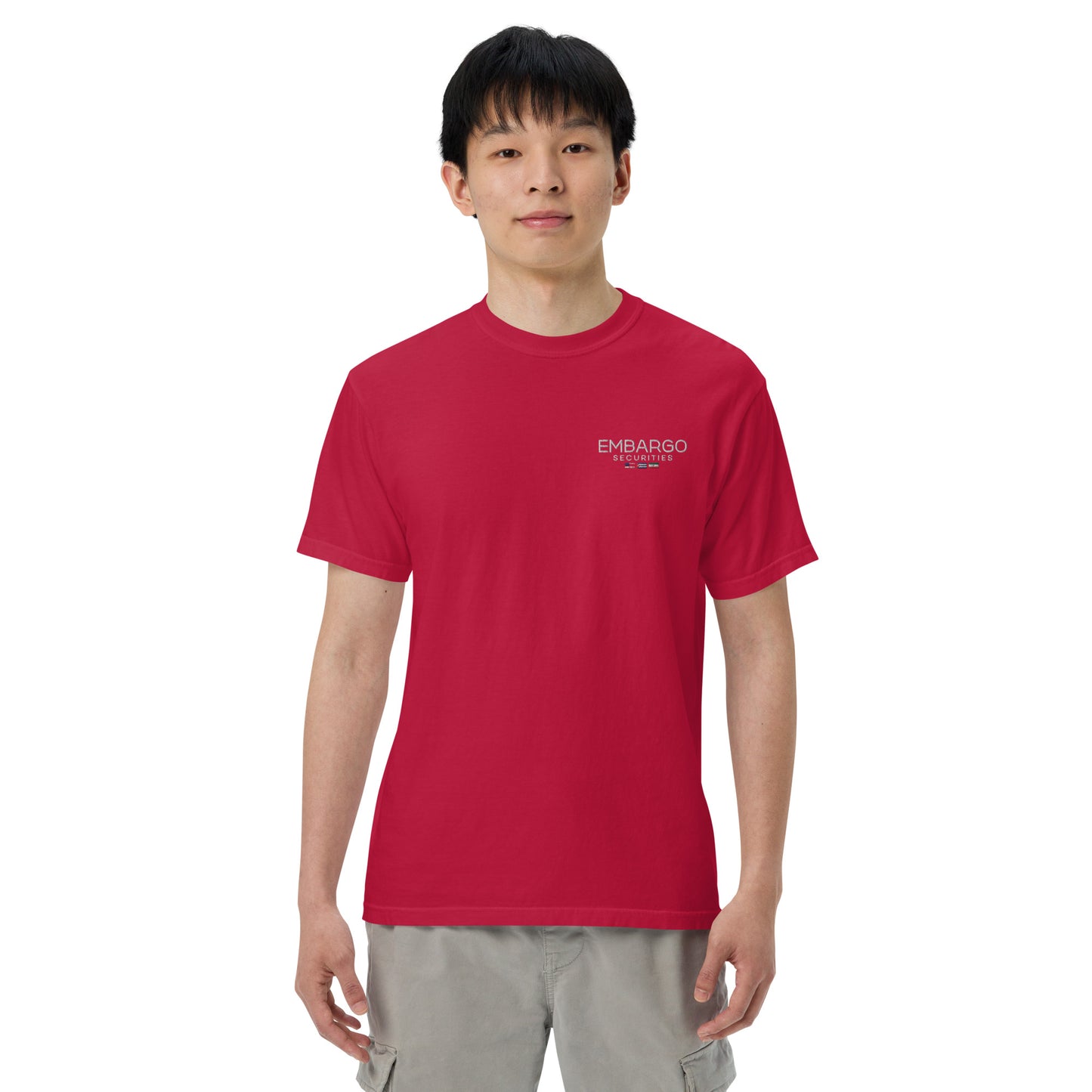 Embroidery Embargo Securities USA, Cuba, and Iran Flag T-Shirt