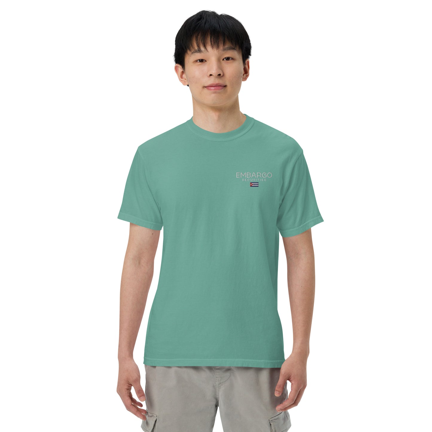 Embroidery Embargo Securities Cuba Flag T shirt
