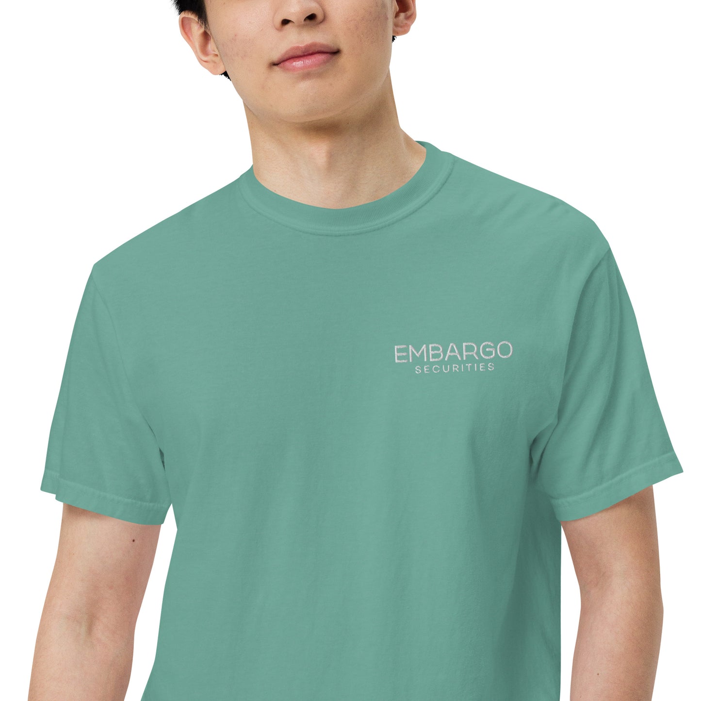 Embroidery Embargo Securities T Shirt