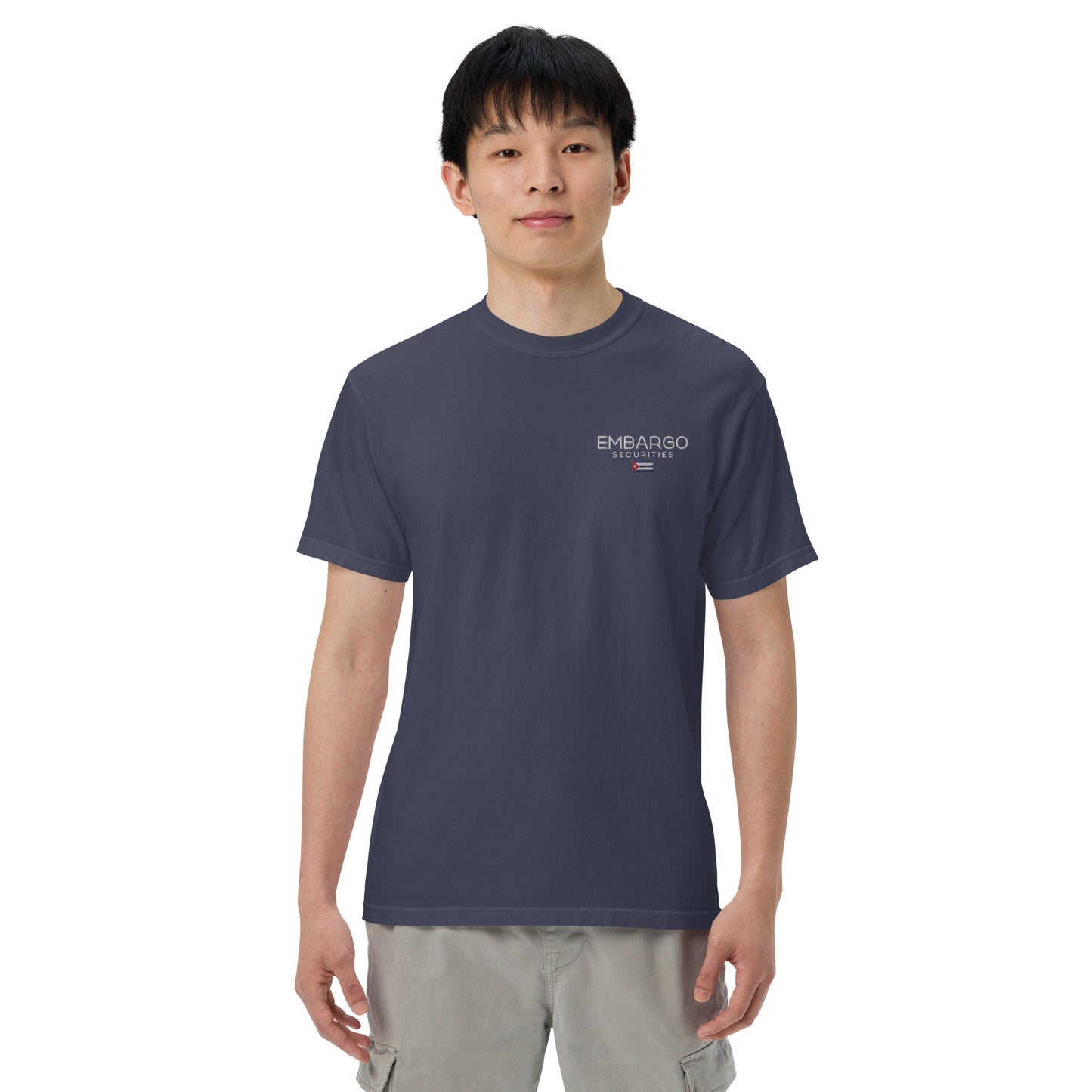 Embroidery Embargo Securities Cuba Flag T shirt