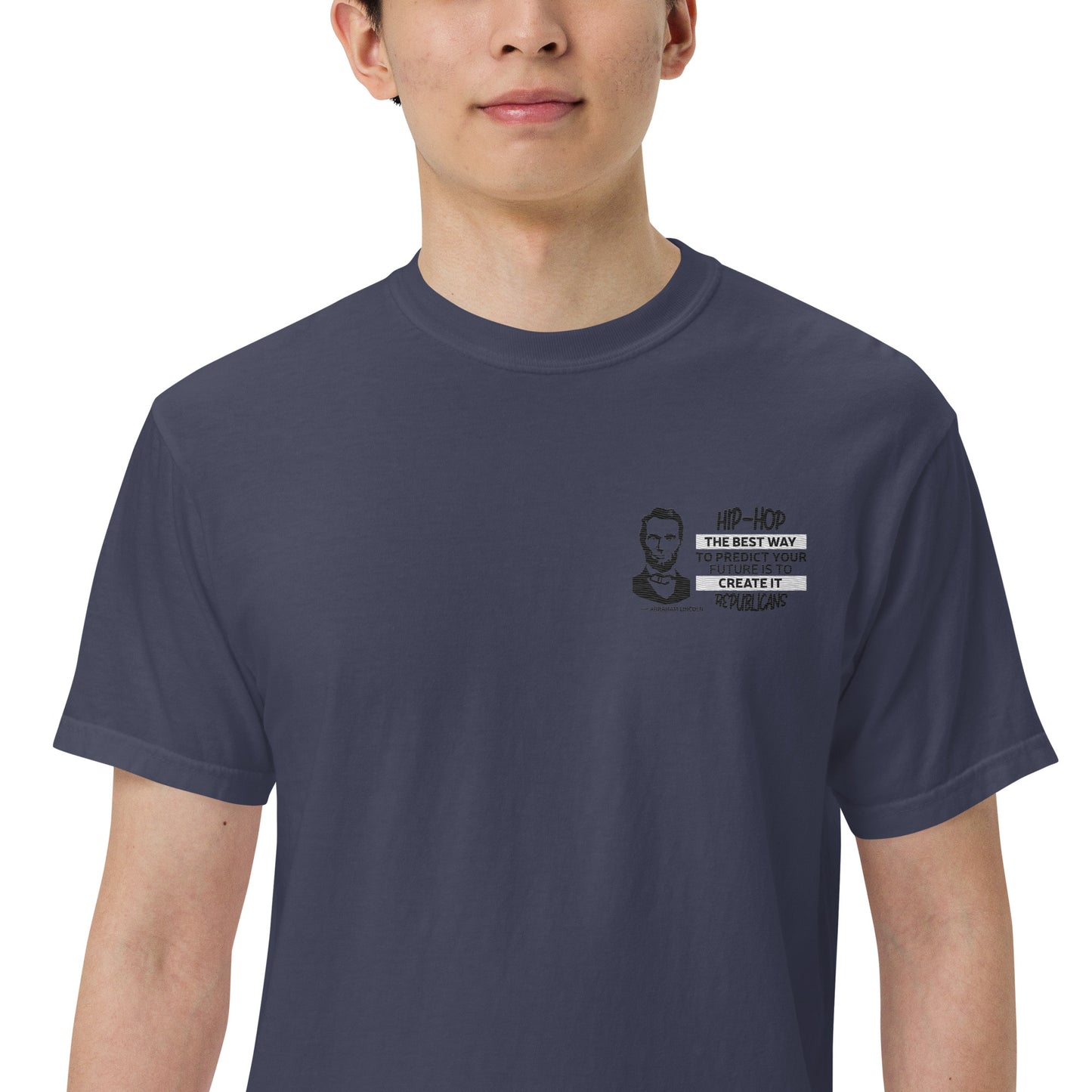 Embroidery Abraham Lincoln T-Shirt Design