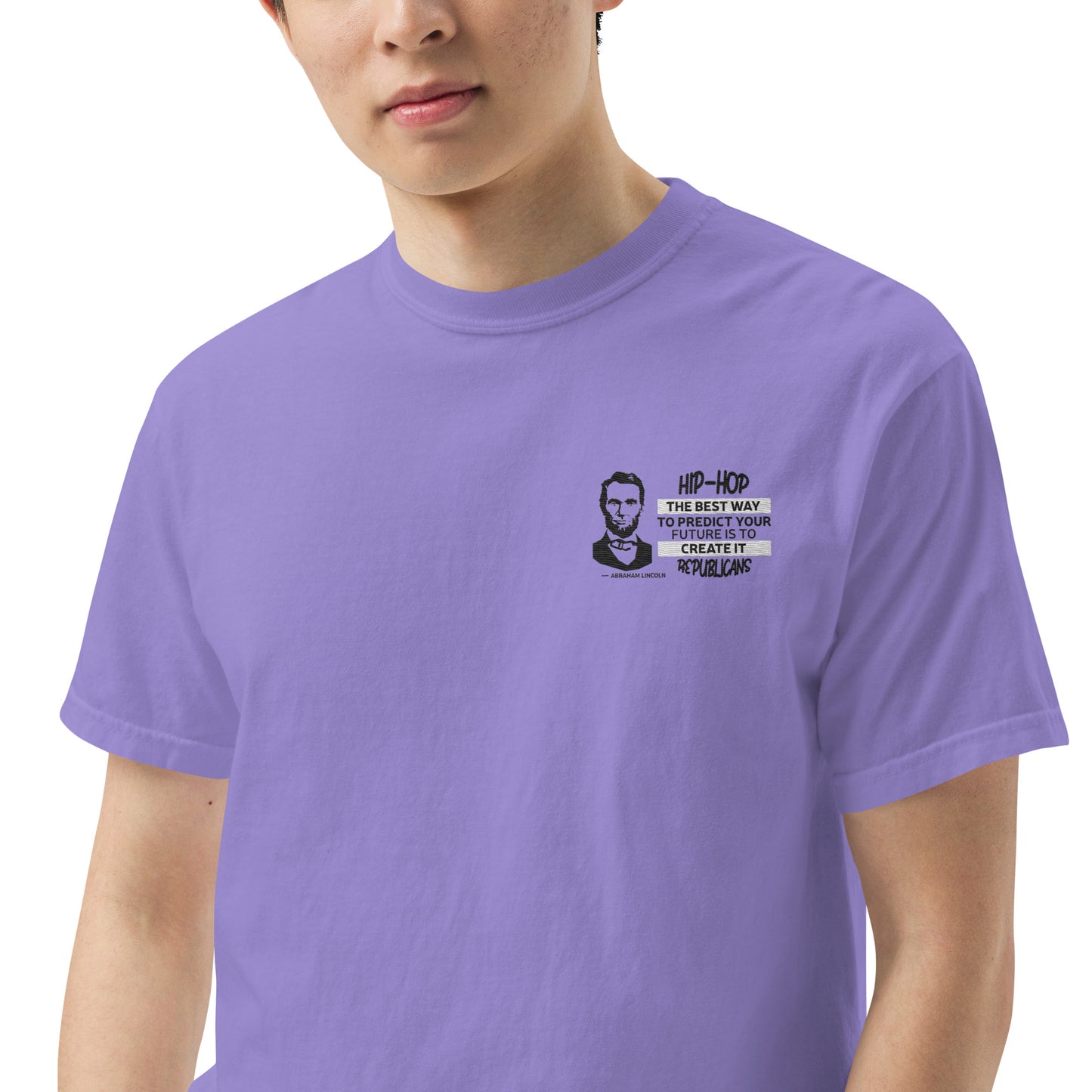 Embroidery Abraham Lincoln T-Shirt Design