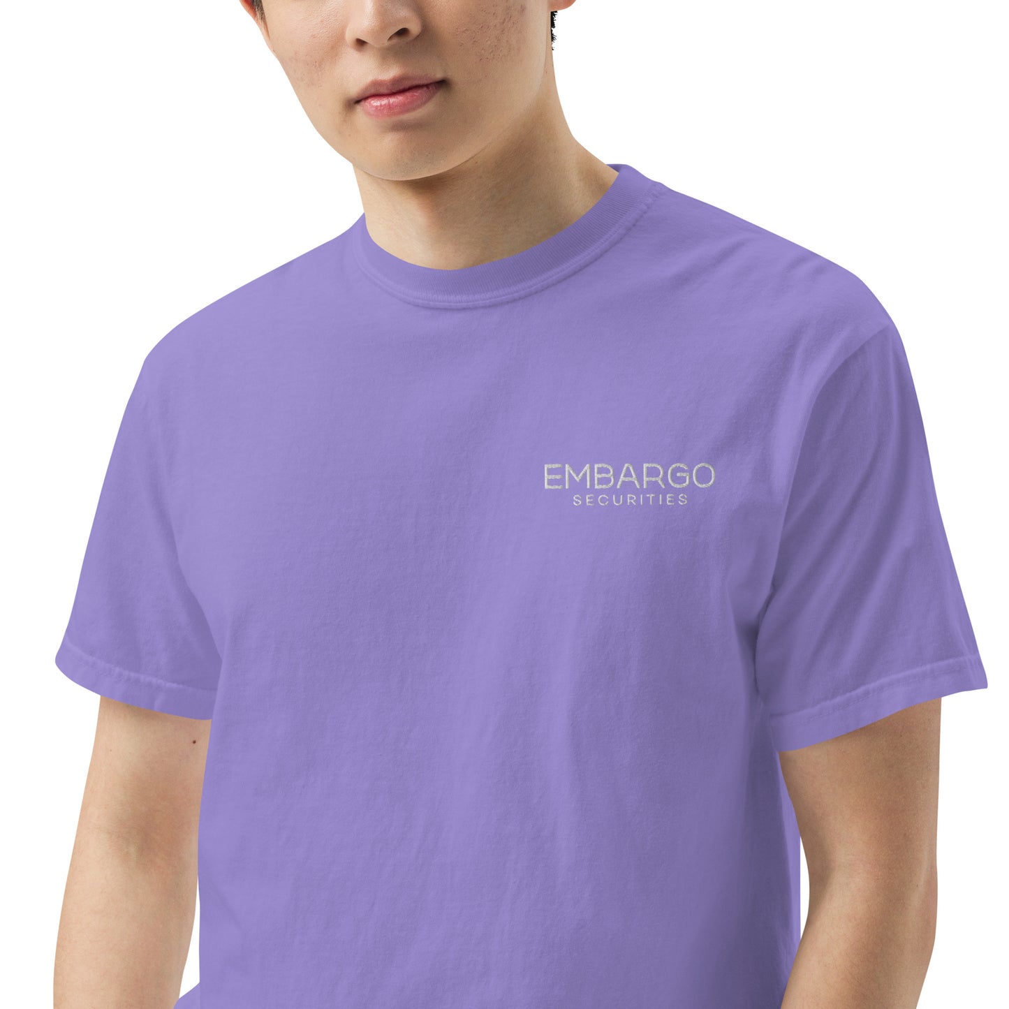 Embroidery Embargo Securities T Shirt