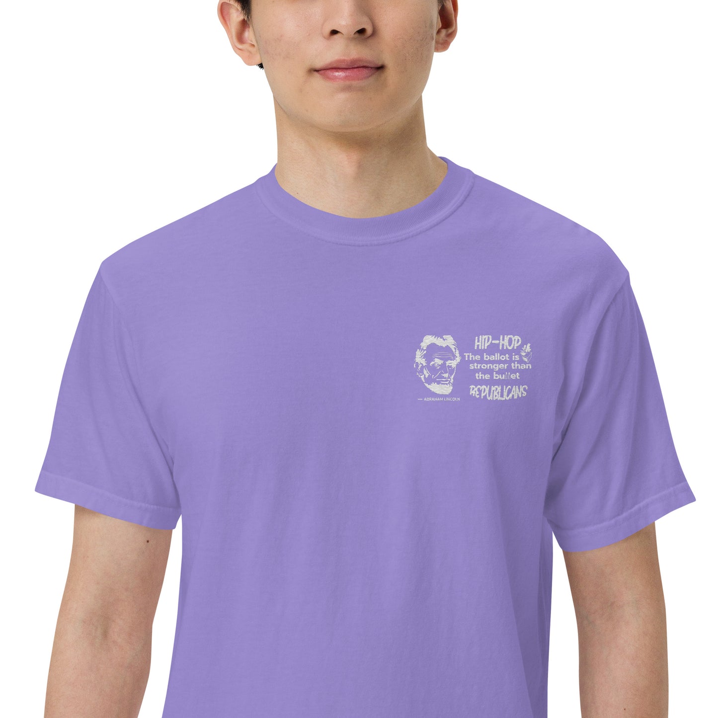 Embroidery Abraham Lincoln T-Shirt Design
