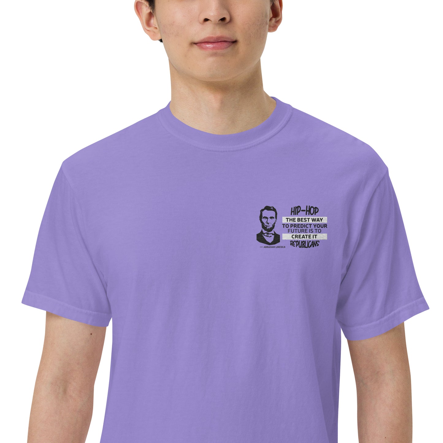 Embroidery Abraham Lincoln T-Shirt Design