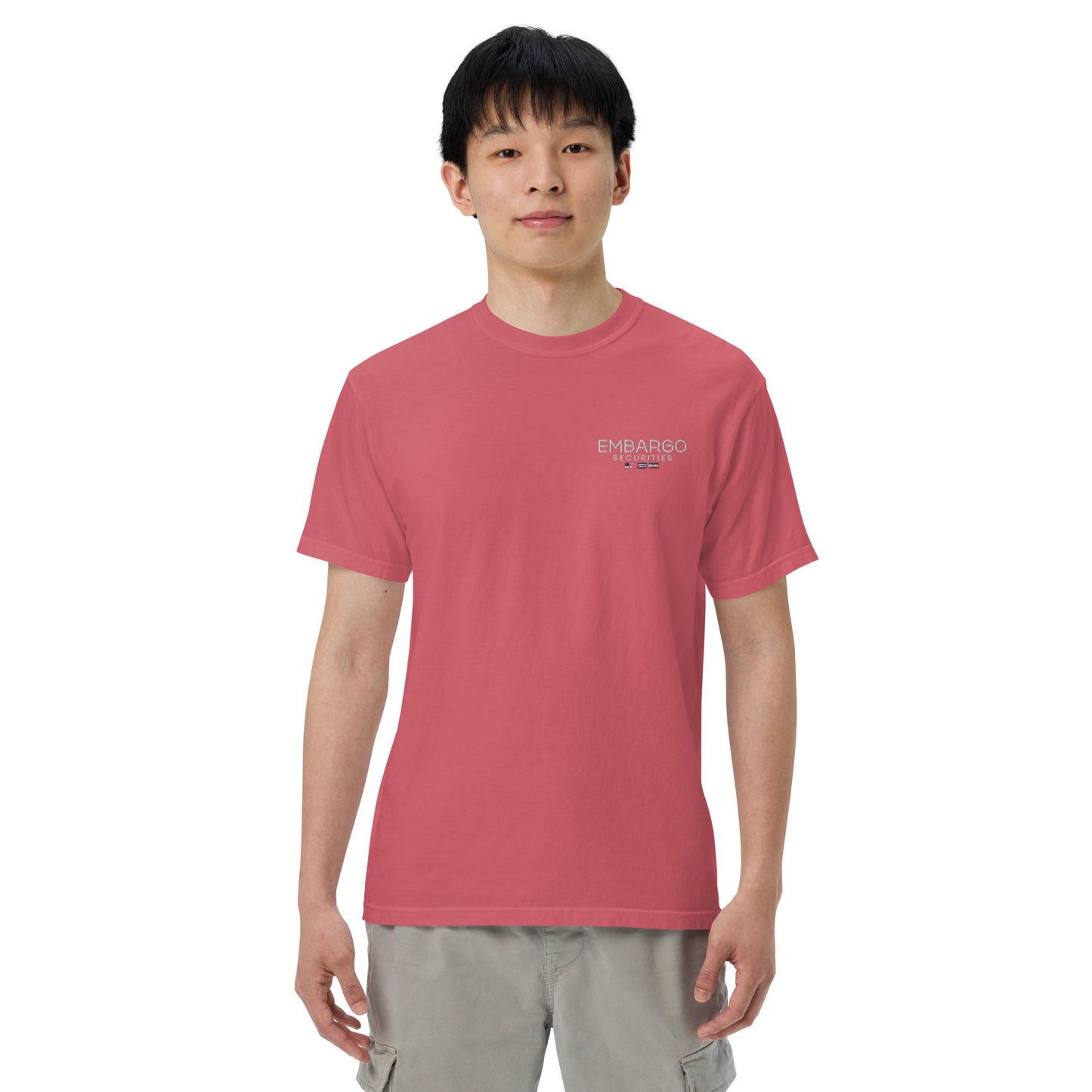 Embroidery Embargo Securities USA, Cuba, and Iran Flag T-Shirt