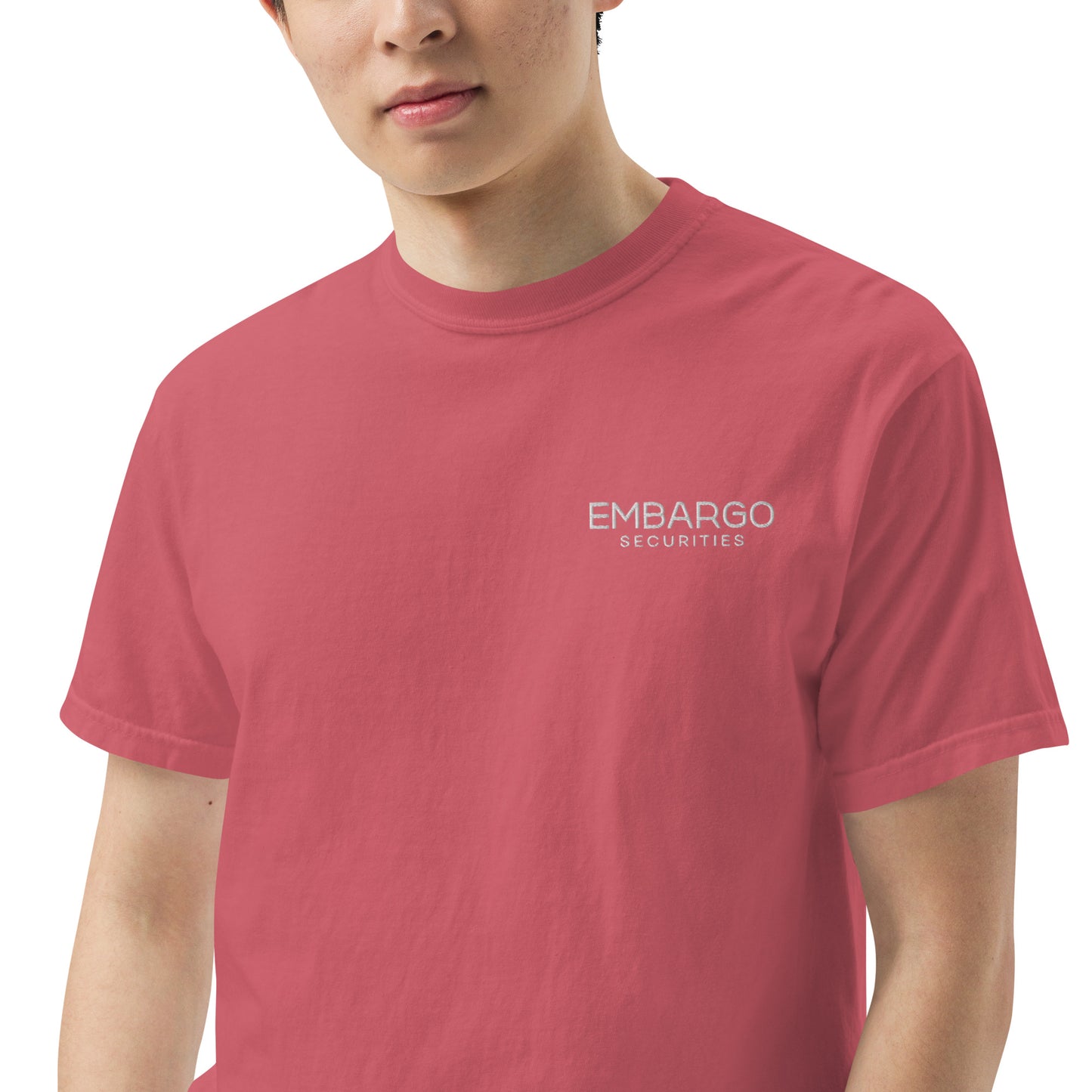 Embroidery Embargo Securities T Shirt